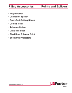 Piling Accessories Points and Splicers