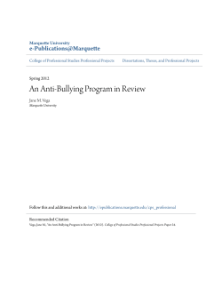An Anti-Bullying Program in Review - e