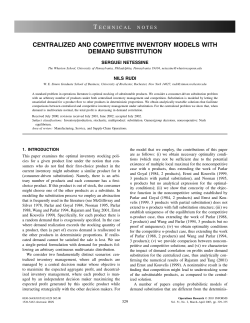 Centralized and competitive inventory models with demand