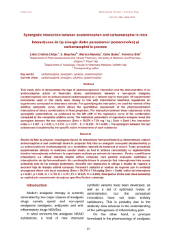 Synergistic interaction between acetaminophen and carbamazepine