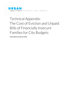 Technical Appendix: The Cost of Eviction and Unpaid Bills of
