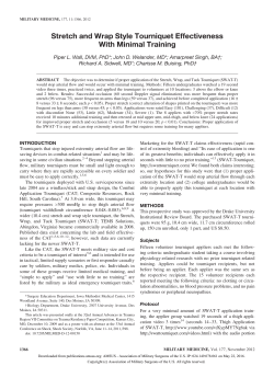 Stretch and Wrap Style Tourniquet Effectiveness With Minimal Training