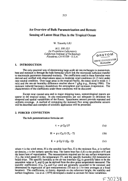 An overview of bulk parametrization and remote sensing of latent