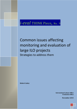 Common issues affecting monitoring and evaluation of large ILO