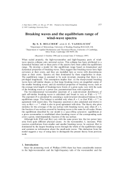 Breaking waves and the equilibrium range of wind