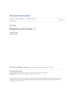 Response to de Armas - 2 - DigitalCommons@Macalester College