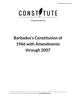 Barbados`s Constitution of 1966 with