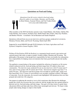 Quotations on Food and Eating