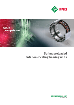Spring preloaded FAG non