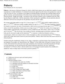 Puberty - Wikipedia, the free encyclopedia