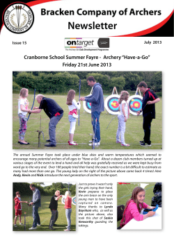 July 2013 Bracken Newsletter