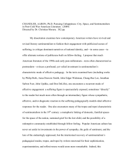 City, Space, and Sentimentalism in Post-Cold War