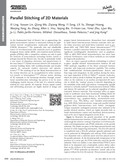 Parallel Stitching of 2D Materials - CIQM