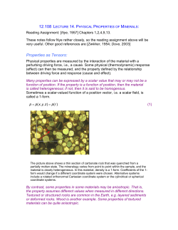 Properties as Tensors: