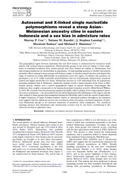 Melanesian ancestry cline in eastern Indonesia an