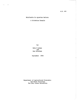 Minifundia In Agrarian Reform