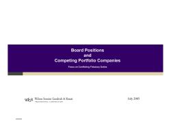 Board Positions and Competing Portfolio Companies