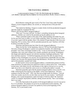 Inaugural Speech - ACS Integration: Home