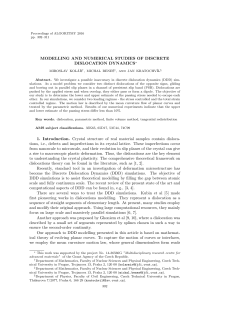 MODELLING AND NUMERICAL STUDIES OF DISCRETE