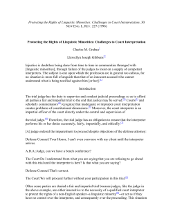 Protecting the Rights of Linguistic Minorities: Challenges to