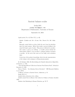 Ancient balance scales