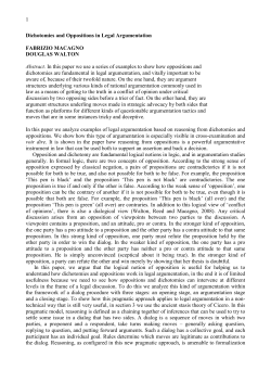 Dichotomies and Oppositions in Legal