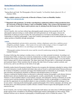 Staring Back and Forth: The Photographs of Kevin