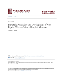 Dark Side Personality Iats: Development of Non-Bipolar