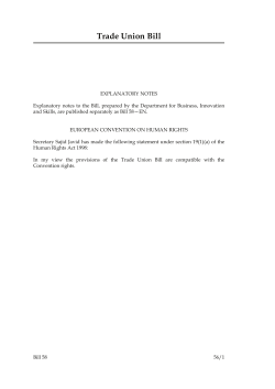Trade Union Bill - Publications.parliament.uk