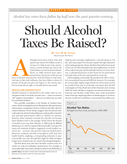Should Alcohol Taxes Be Raised?