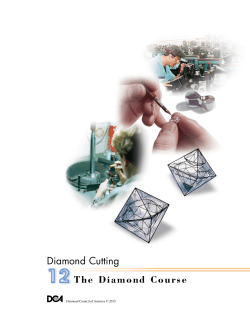 Diamond Cutting - Diamond Council of America Student Login