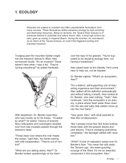Chapter 1 &ndash; Ecology