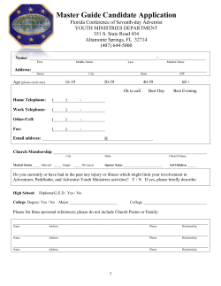 Master Guide Forms - Florida Conference