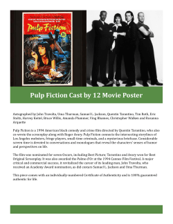 Pulp Fiction Cast by 12 Movie Poster
