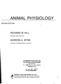 ANIMAL PHYSIOLOGY