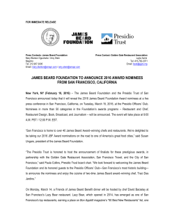 james beard foundation to announce 2016 award nominees from
