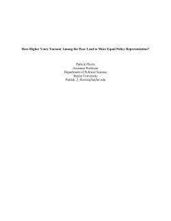 Does Higher Voter Turnout Among the Poor Lead to More Equal