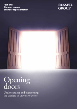 Opening doors - Russell Group