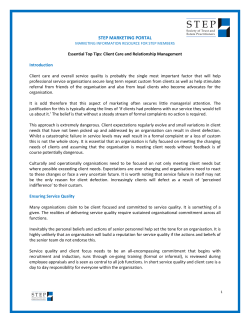 Client Care and Relationship Management