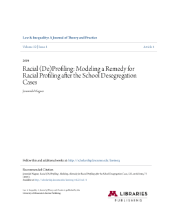 Racial (De)Profiling: Modeling a Remedy for Racial Profiling after