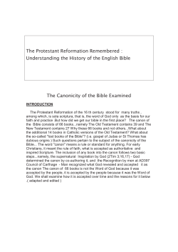The Protestant Reformation Remembered : Understanding the