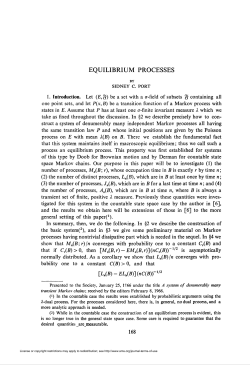 EQUILIBRIUM PROCESSES