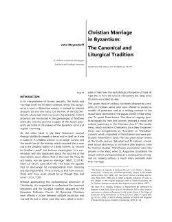 Christian Marriage in Byzantium: The Canonical and