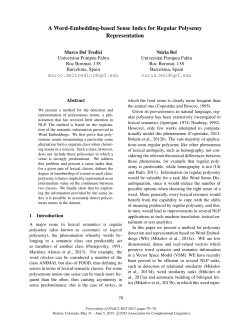 A Word-Embedding-based Sense Index for Regular Polysemy