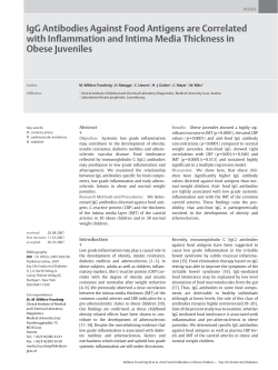 IgG Antibodies Against Food Antigens are Correlated with