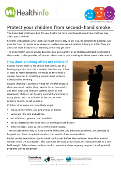 Protect your children from second-hand smoke
