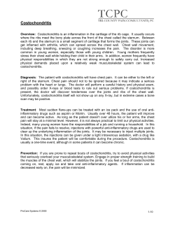 Costochondritis - Tri-County Pain Consultants Patient Education