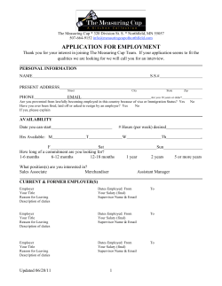 application for employment