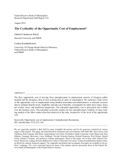 The Cyclicality of the Opportunity Cost of Employment