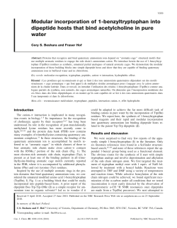 Modular incorporation of 1-benzyltryptophan into dipeptide hosts